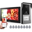 TMEZON 2 Fils Visiophone Connecté Interphone Vidéo Filaire, IP 7’’ Moniteur Ecran Tactile, 1080P Sonnette de Caméra Vision Nocturne, APP Déverrouillage à Distance, Badges RFID, Detection Humaine, M790 - 1