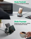 INIU fast Wireless Charger, Qi Certified Wireless Charging Stand with QC3.0 Adapter USB Charger - 3
