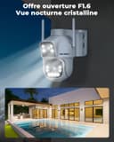 GENBOLT Solar WiFi Security Camera Outdoor Wireless, 8W 15600mAh Battery Powered Home Surveillance Camera CCTV with Dual View, Dual lens Spotlight IP Camera with Color Night, PIR Detection - 8