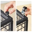 HOOBRO Table d’Appoint en C avec Multiprise (1 AC, 1 USB-A, 1 Type-C) et 1 Tiroir, Table de Chevet, avec 4 roulettes et 4 Pieds Réglables, pour Chambre, Salon, Marron Rustique et Noir EBF79CSF01 - 6