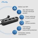 Shelly Power Strip 4 Gen4 Smart Wi-Fi Power Strip 4 Way Power Measurement, 16A Total, 3500W, Timer, Zigbee, Google, Alexa, Siri, No Hub Needed, Matte Black - 5