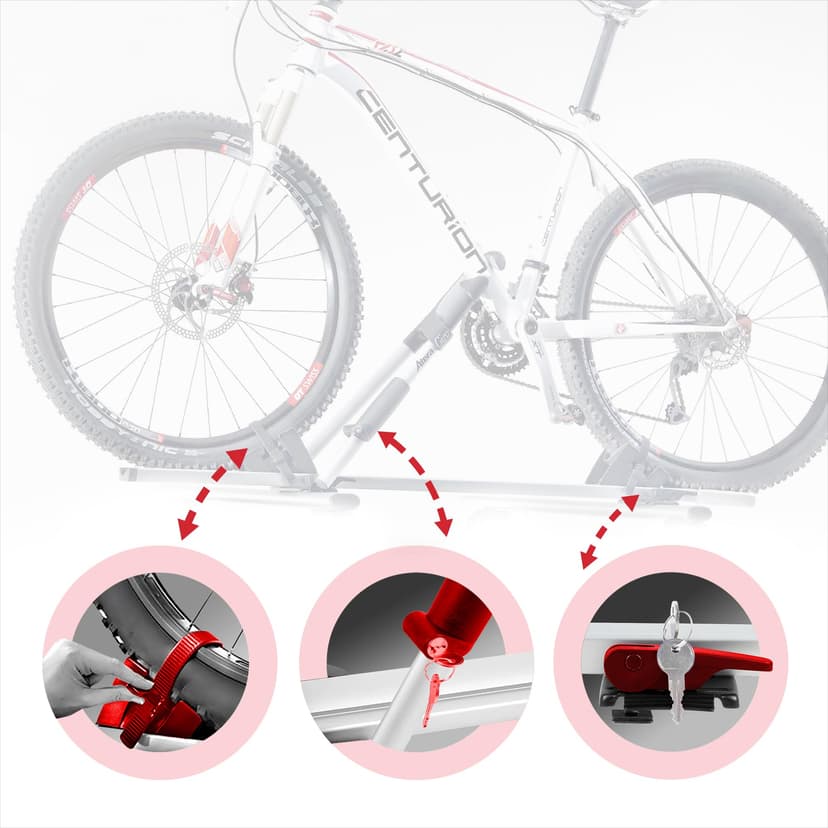 Atera 08227 Car bike carrier Giro AF+, silver - Car roof rack - for 1 bike up to 17 kg payload - 4