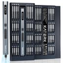 KATERK 64 Bits Precision Screwdriver Set, Mini Electric Screwdriver Set, Small Cordless Screwdriver with LED Light, Magnetic Storage, Repair Tool Kit for Electronics Phone Camera Laptop Watch - 1