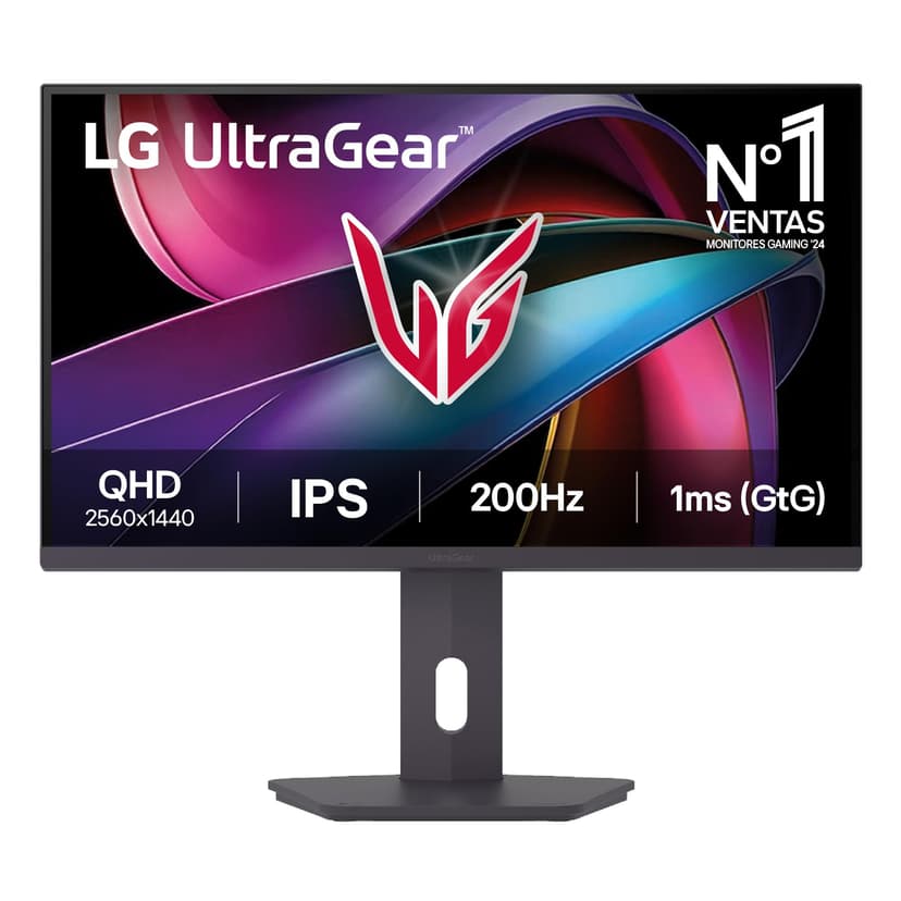 LG 27G610A-B Ultragear Gaming Monitor, 27", IPS, QHD (2560 x 1440), 200Hz, 1ms, HDR10, FreeSync Premium, Height Adjustable, Purple/Matte Grey - 1