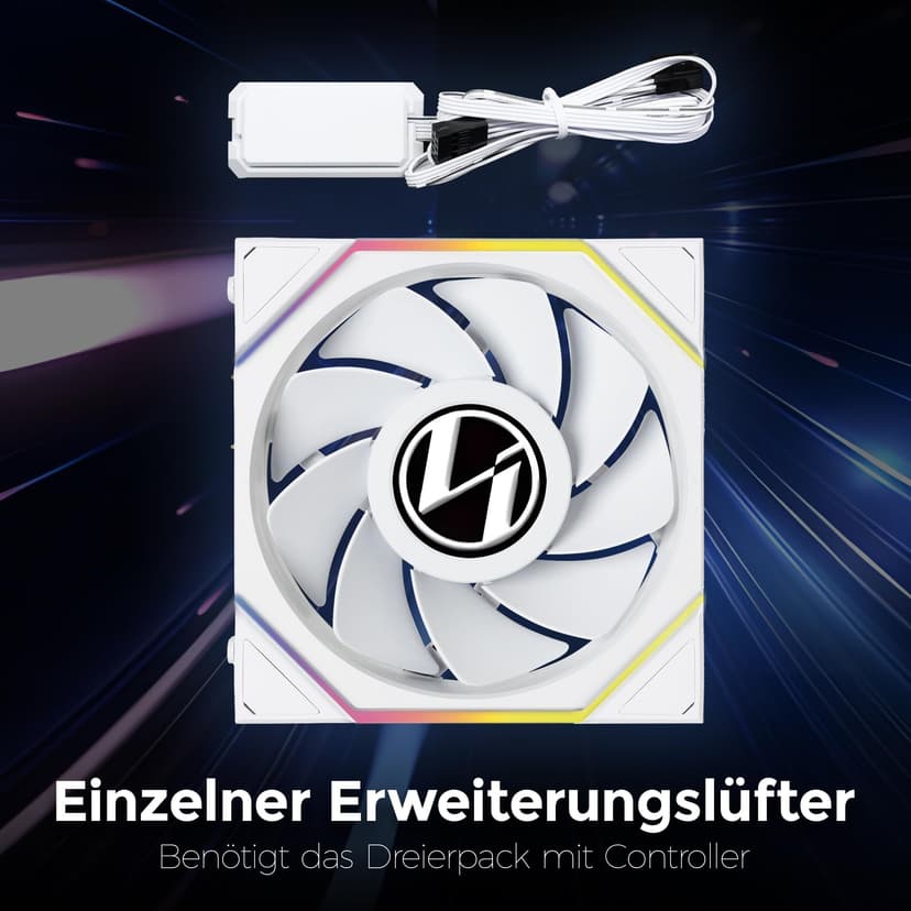 Ventilateur+de+boitier+Lian+Li+Uni+Fan+TL+Wireless+LCD+Reverse+RGB+-+12cm+%28Blanc%29 - 3