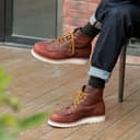 SL-Saint Men’s Work Boots Soft Moc Toe Classic Ankle Fashion Casual 6'' Wedge Industrial Construction Shoes Brown/Black (Wedge Sole, Brown, Adult, Men, 8.5, Numeric, UK Footwear Size System, Wide) - 3