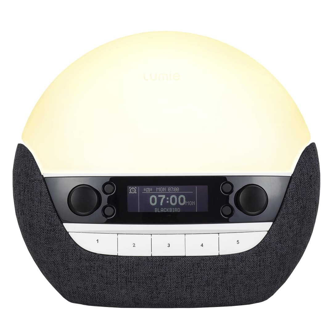 Lumie Bodyclock Luxe 750DAB - Réveil lumineux avec radio DAB, enceintes Bluetooth, lumière faible en bleu pour le sommeil