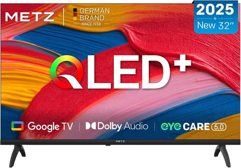 Metz 32 Pouces (80 cm) Smart TV Google Television LED, QLED, HDR 10 Dolby Audio Bluetooth 5,1 EyeCare Tuner DVB-T/T2/C/S/S2 CI+ (32MQF7000Z) - 1