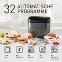 Panasonic SD-YR2540 Machine à pain, avec 32 programmes, 14 programmes automatiques, distributeur de levure, cuisson sans gluten, minuterie, gris foncé - 6
