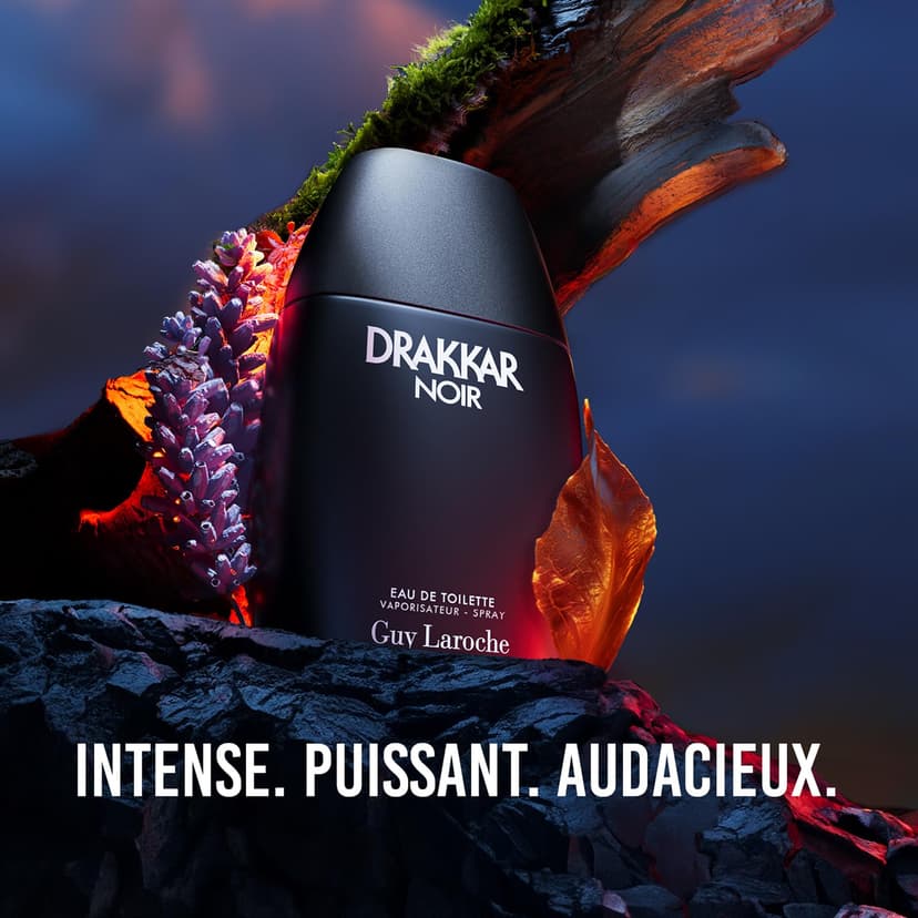 Drakkar Noir de Guy Laroche - Eau de Toilette Sensuel & Intrépide - Boisé et Aromatique, Notes de Mousse de Chêne, Patchouli et Sapin Baumier - Parfum pour Homme - 2