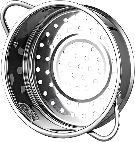 Panier Vapeur Inox, Panier à Vapeur pour LéGumes, Insert pour Cuisson à Vapeur, 20 cm de DiamèTre IntéRieur, en Acier Inoxydable 304 de Qualité Alimentaire,Durable,Cuit Plus Sainement,Plus Rapidement