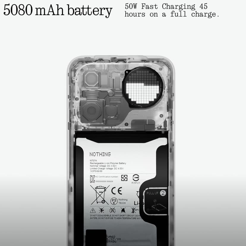 Nothing Phone (4a) Pro - 50 MP Triple Camera with Up To 140X ultra Zoom, Metal Unibody Smartphone, Long Lasting Battery and 50W Fast Charge, 144Hz AMOLED Display and Glyph Bar, 8GB + 128GB - Black - 5