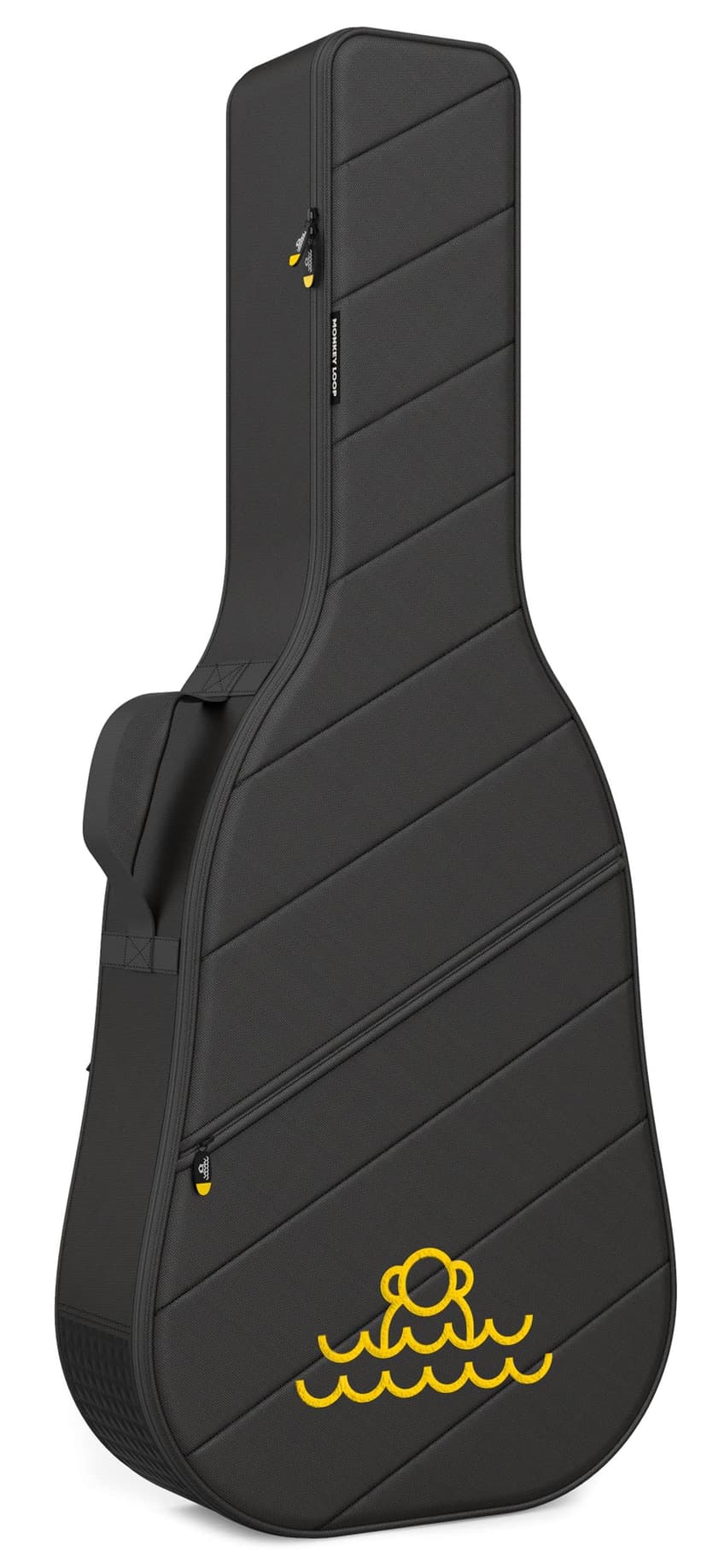 MONKEY LOOP Touring Acoustic - Étui pour Guitare avec Rembourrage de 23 mm - Étui Semi-Dur pour Guitare Acoustique - Poche Extérieure pour Accessoires - Sangles Réglables - Résistant à l'eau - 1