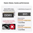 GEEKOM A6 Mini PC avec AMD Ryzen 7 6800H, Radeon 680M(4,7 GHz), 1To SSD 16Go RAM DDR5 (Évolutif, Non-LPDDR), Lecteur SD, Mini Ordinateur de Bureau Windows 11 Pro, Type-C,4 écrans 8K, Boîtier Aluminium - 4