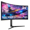 Z-Edge 34 Inch Ultrawide Curved Gaming Monitor 165Hz 1ms MPRT, 3440x1440 UWQHD, 21:9 VA Panel, Tilt Swivel Height Adjustable, FreeSync, DisplayPort (165Hz) HDMI (100Hz), PIP & PBP, Black - 1
