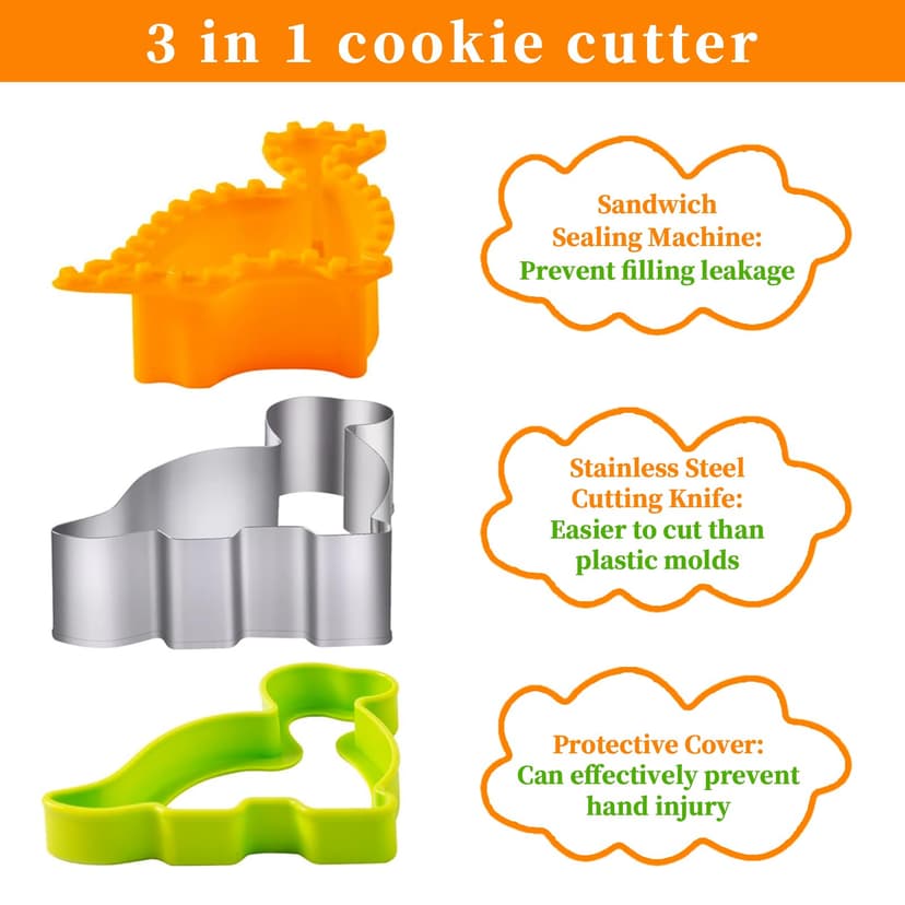 CIMOYBAI Set of 48 Cookie Cutters, Bread & Vegetable Kids, Sandwich Cutter Kit, Bento Accessories for Sushi, Fruit, Cakes, Biscuits - 6