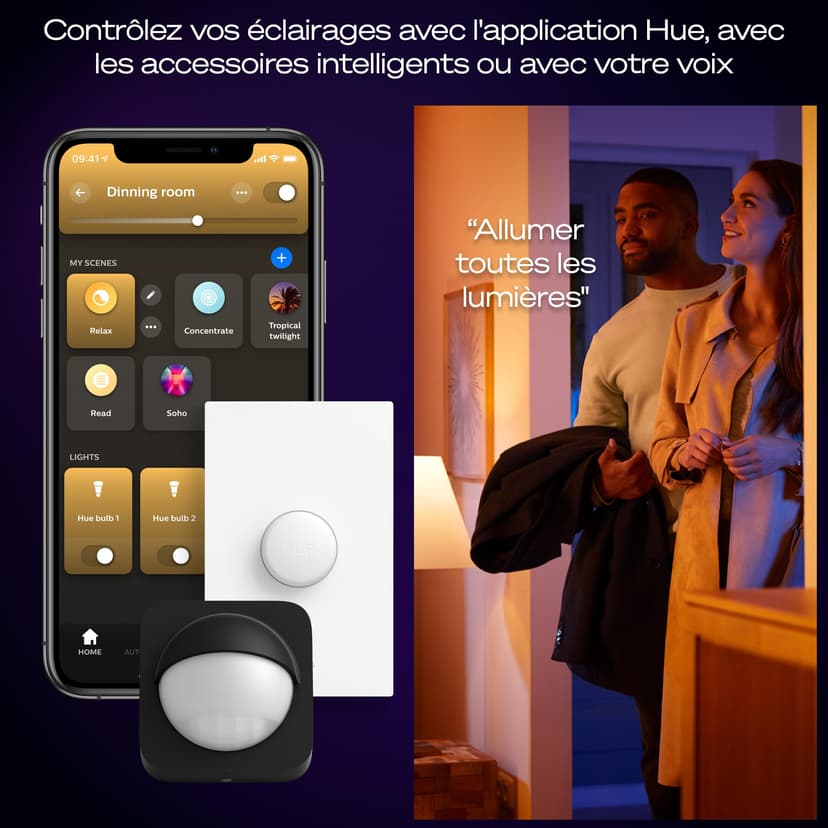 Philips Hue Surimu White and Colour Ambiance Smart Lighting Rectangle Panel Light, 120 x30 cm, with Bluetooth, Works with Alexa, Google Assistant and Apple Homekit, new Generation - 5