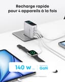 Anker USB C Charger Fast Charging 140W, 4-Port Fast Charging, Intuitive Design and Compatible with MacBook, iPhone 16/15, Samsung, Pixel and More - 2