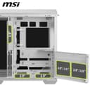 MSI MAG PANO 100L PZ WHITE ATX PC Case - ATX Capacity, Verical GPU Installation Bracket, GPU Holder, Dust Filters, Swinging Storage Bracket, Dual-chamber, USB 20Gbps Type-C - 5
