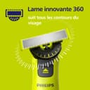 Philips OneBlade Authentic 5x 360 Blade Replacements - Fits ALL OneBlade handles - Durable Stainless Steel- 20- month supply, Model QP450/50 - 6