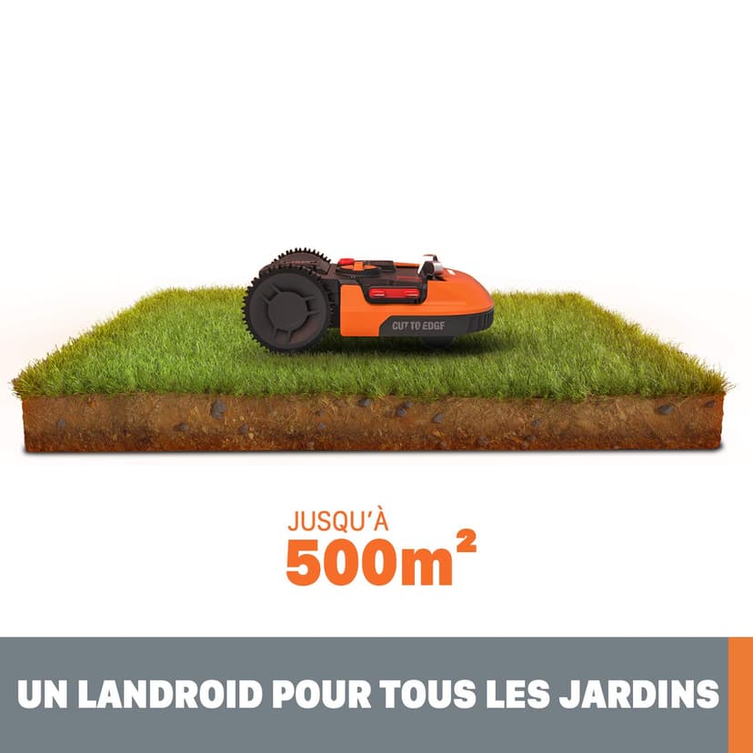 Worx Landroid M WR141E Mähroboter / Akkurasenmäher für kleine Gärten bis 500 qm / Selbstfahrender Rasenmäher für einen sauberen Rasenschnitt - 3