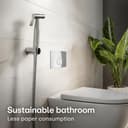 Praknu Handheld Bidet Douche Shower Spray for Toilet in Stainless Steel Sprayer, Hose & Holder - Stainless Steel – for Standard G1/2 Connection – Easy to Install - 6