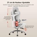 SIHOO Doro C300 Chaise de Bureau Ergonomique avec Accoudoirs Ultra Doux en 3D, Soutien Lombaire Dynamique pour Chaise Bureau à Domicile, Fauteuil de Bureau avec Dossier réglable(Grigio) - 8