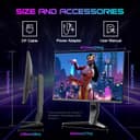 Minifire 27 inch WQHD 240Hz Gaming Monitor 1440P-1ms AMD FreeSync 丨DCI-P3 98% 丨Fast IPS丨Loudspeaker丨HDR10 丨2×DP1.4丨2×HDMI丨Height adjustable vertical/horizontal rotatable Gaming PC Monitor - 9