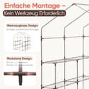 Sekey Walk In Greenhouse with Shelves - Stable Frame & Easy Assembly, Outdoor Green house with Waterproof PE Cover Plastic Greenhouse, All-Weather Protection, White (White(L)) - 2