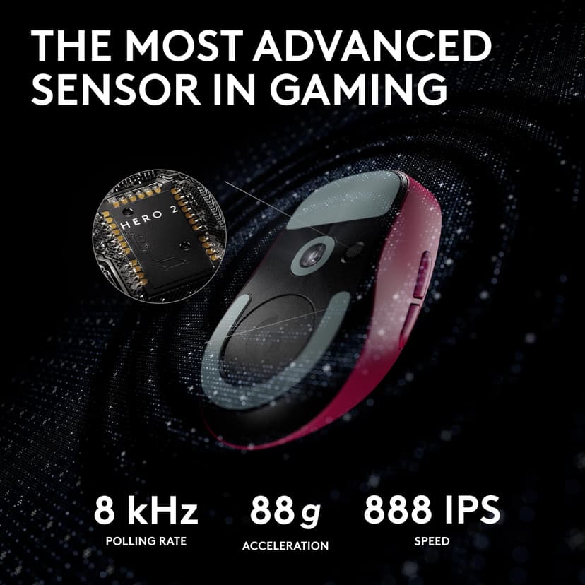 Logitech G PRO X SUPERLIGHT 2 wireless gaming mouse, 60 g pro-grade mouse with 5 programmable buttons, 44k DPI sensor, 8 kHz report rate, USB-C charging for PC/Mac - Pink - 4