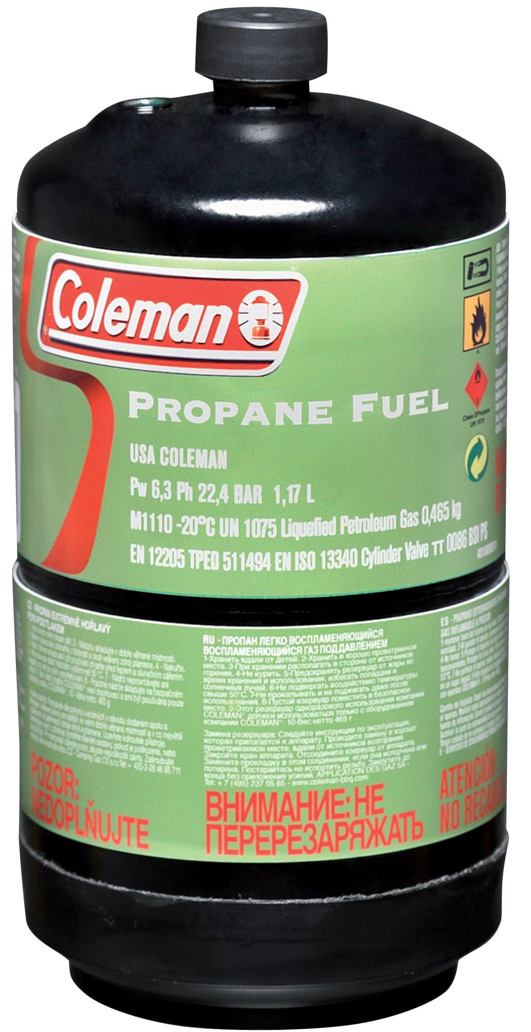 Coleman self-sealing Propangas cartridge 1 pc, 465 g