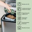 Panasonic SD-YR2550SXE Machine à Pain Auto, Distributeurs de Raisins Secs, de Noix et de Levure, 31 Programmes Auto, Double Capteur de Température, Minuterie Numérique de 13 h, Écran LCD, Argenté - 4