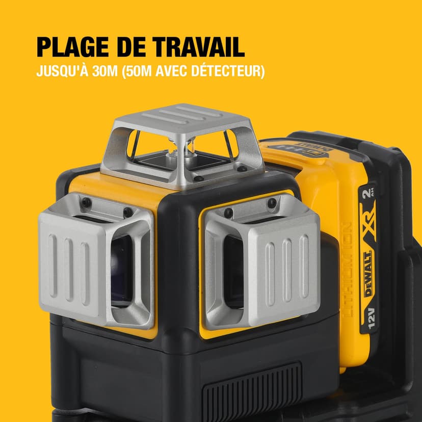 DEWALT - Laser en croix vert XR 12V 3x360°, avec 1x batterie 2Ah, DCE089D1G-QW - 5