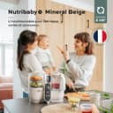 Babymoov Nutribaby(+), 6-in-1 Multifunctional Baby Food Steamer Mixer, Large Capacity 2.2L, Small Baby Pots, Ideal Food Diversification, Mineral Beige - 2