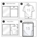 Tinkeps Football Shirt Frame Display - Engineered Wood & Acrylic, Jersey Display Case, Black - 6
