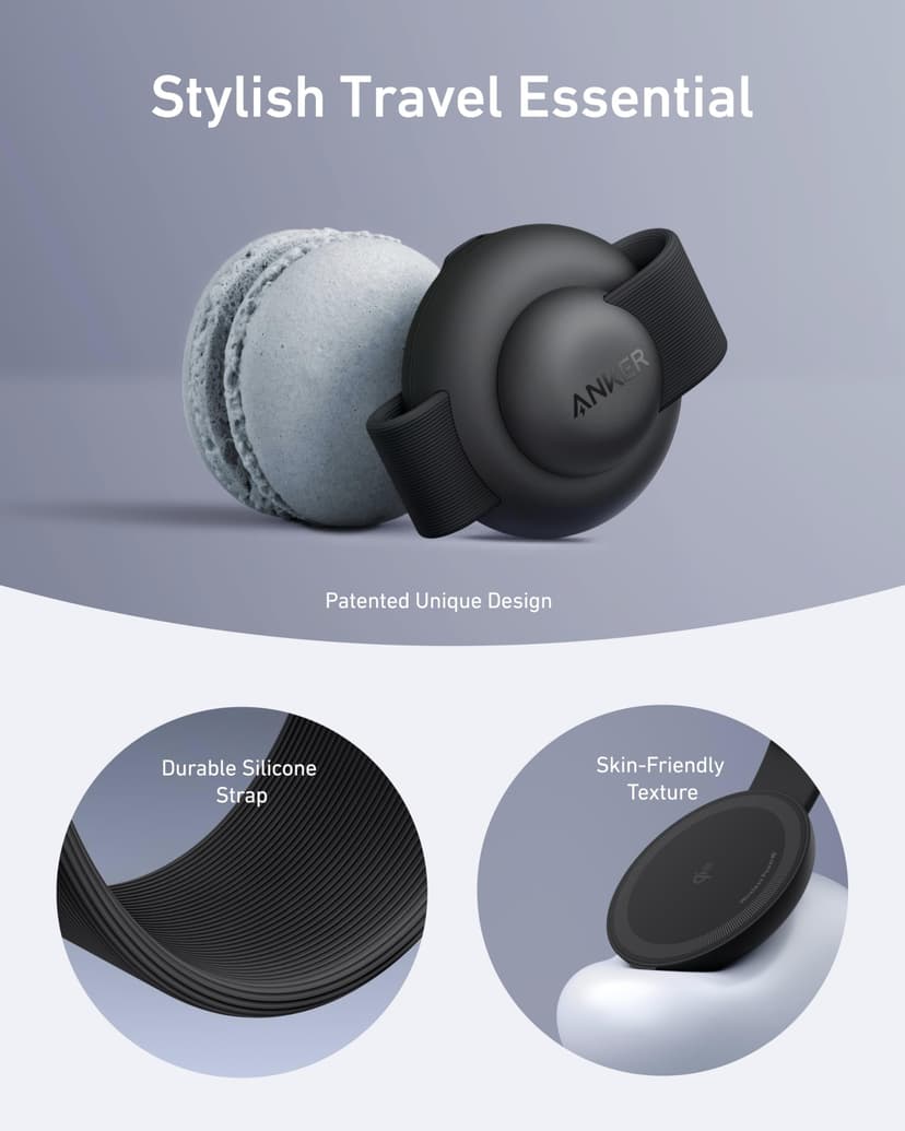 Anker MagSafe Compatible 3-in-1 Wireless Charging Station, Qi2 Certified 15W MagGo Charger, Foldable Travel Wireless Charging Pad for iPhone 17/16/15/14 Series, AirPods, Apple Watch (Not a Power Bank) - 6