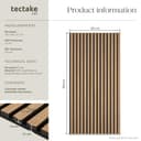 tectake® Set of 2 Acoustic Wall Panels with Real Wood Veneer & MDF, Sound-Absorbing Acoustic Panels with Felt Fabric & Wood Slats, Adjustable Size & Easy Installation, 120 x 60 x 2.1 cm - Oak - 6