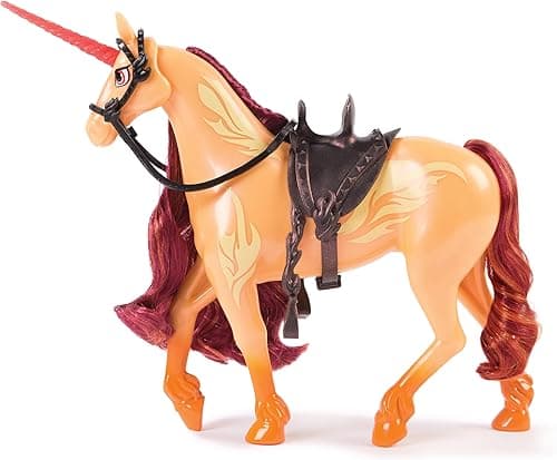 Unicorn Academy, Unicorno Cinder, 2 accessori da Equitazione,. Alto 27,9 cm, Compatibile con la bambola di Valentina, Bambole e Unicorni Giocattolo per Bambine dai 4 anni in su