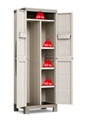 Keter Armoire Utilitaire Excellence - Armoire de Rangement en Résine Multifonctions - Étagères Modulables, Pieds Surélevés - Cuisine, Garage, Atelier, Placard - 68 x 39 x 182 cm - Sable/Terre - 2