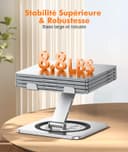 EOIWUY Laptop Stand with 360° Swivel Base, Portable Foldable Laptop Riser for Desk, Ergonomic Adjustable Cookbook Holders Computer Stand Holder for Team Work, Compatible with MacBook Pro/Air (10-16") - 3