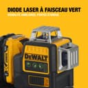 DEWALT - Laser en croix vert XR 12V 3x360°, avec 1x batterie 2Ah, DCE089D1G-QW - 3