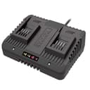 WORX Chargeur Double 20V 2A WA3772, Chargez Simultanément 2 Batteries, 2 Modes de Charge, Compatible Avec Toutes les Batteries Worx Powershare - 1