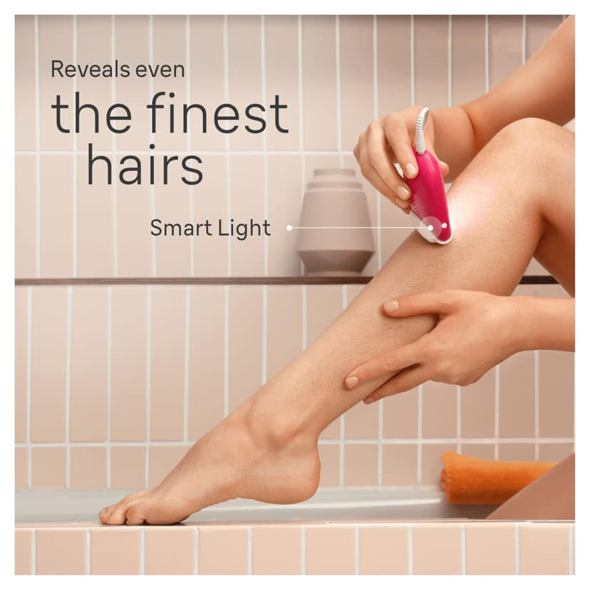 Braun Silk-épil 3, Corded Epilator for Hair Removal, Weeks of Smooth Skin, with Lady Shaver Head & Trimmer Comb, 3-031, Pink - 5