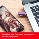 SanDisk Ultra Dual Drive Go USB Type-C Flash Drive 128GB (Memory stick up to 400 MB/s speeds, reversible Type-C & Type-A connectors for Android Smartphone, Tablets and Mac) Lavender - 5