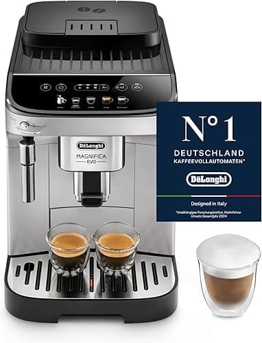 De'Longhi Magnifica Evo Coffee Bean Machine ECAM292.33.SB, Espresso and Cappuccino Machine, Silver [Amazon Exclusive]