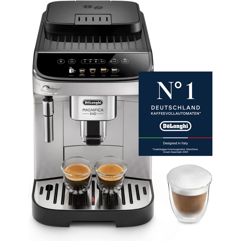 De'Longhi Magnifica Evo Coffee Bean Machine ECAM292.33.SB, Espresso and Cappuccino Machine, Silver [Amazon Exclusive] - 1