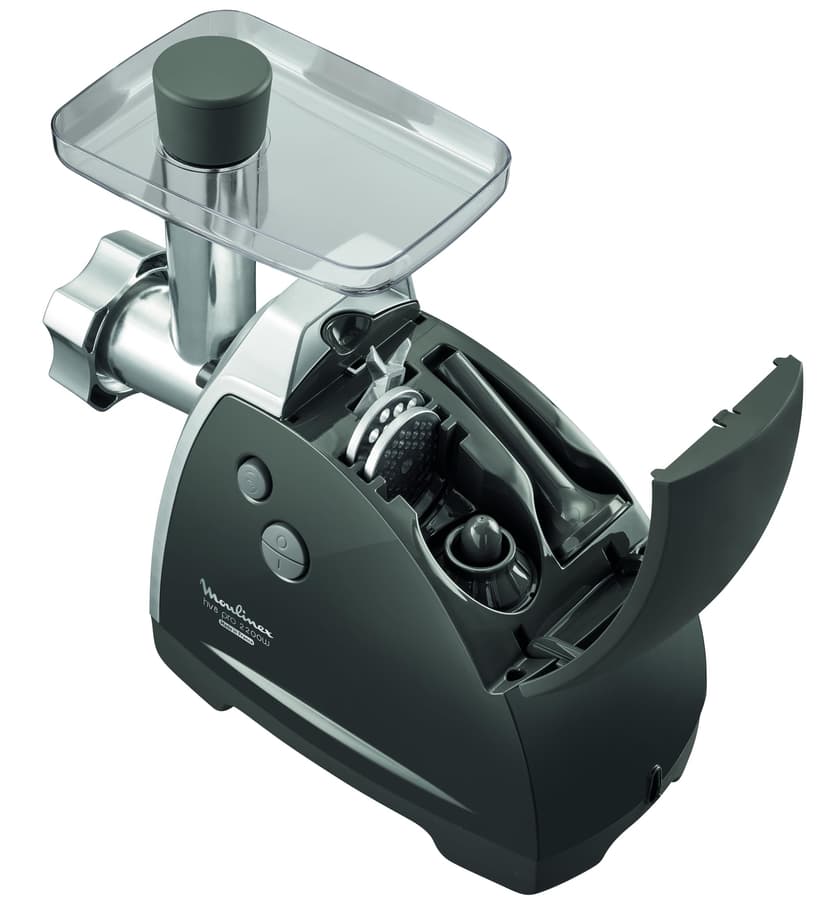 Moulinex Hachoir à Viande HV8 Hachoir Electrique 2200W 2 Grilles de Broyage Accessoires pour Kebbés et Saucisses Argent ME686832 - 4