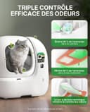 PETKIT PUROBOT MAX PRO 2 Litiere Chat Autonettoyante, Bac Litière Autonettoyante Nouvelle Amélioré avec Caméra, Entrée plus Grande,Wi-FI 2,4GHz&5GHz,Nettoyage et Suivi de Santé AI,pour Plusieurs Chats - 6