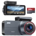 Caméra Embarquée Voiture 2.5K QHD Avant/Arrière - Double Objectif, Écran IPS 3,39 - Grand Angle 160°, Vision Nocturne, Mode Parking 24h/24 (Argenté Gris) - 1