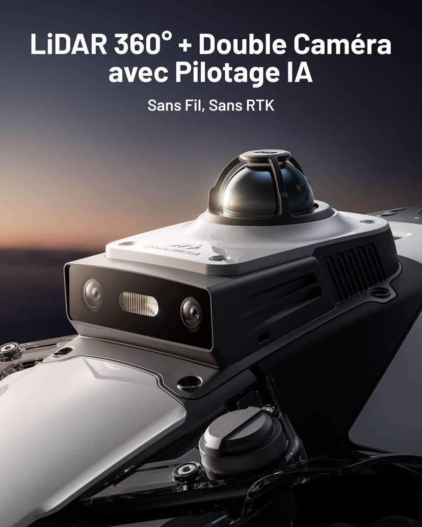 MAMMOTION LUBA Mini 2 AWD 1500 Robot Tondeuse sans Fil avec Mini Garage et Support de Nettoyage, 360° LiDAR & Double Caméra IA, Disque de Bordure, Hauteur Auto, Pente 80%, DropMow, Gestion Multizone - 2